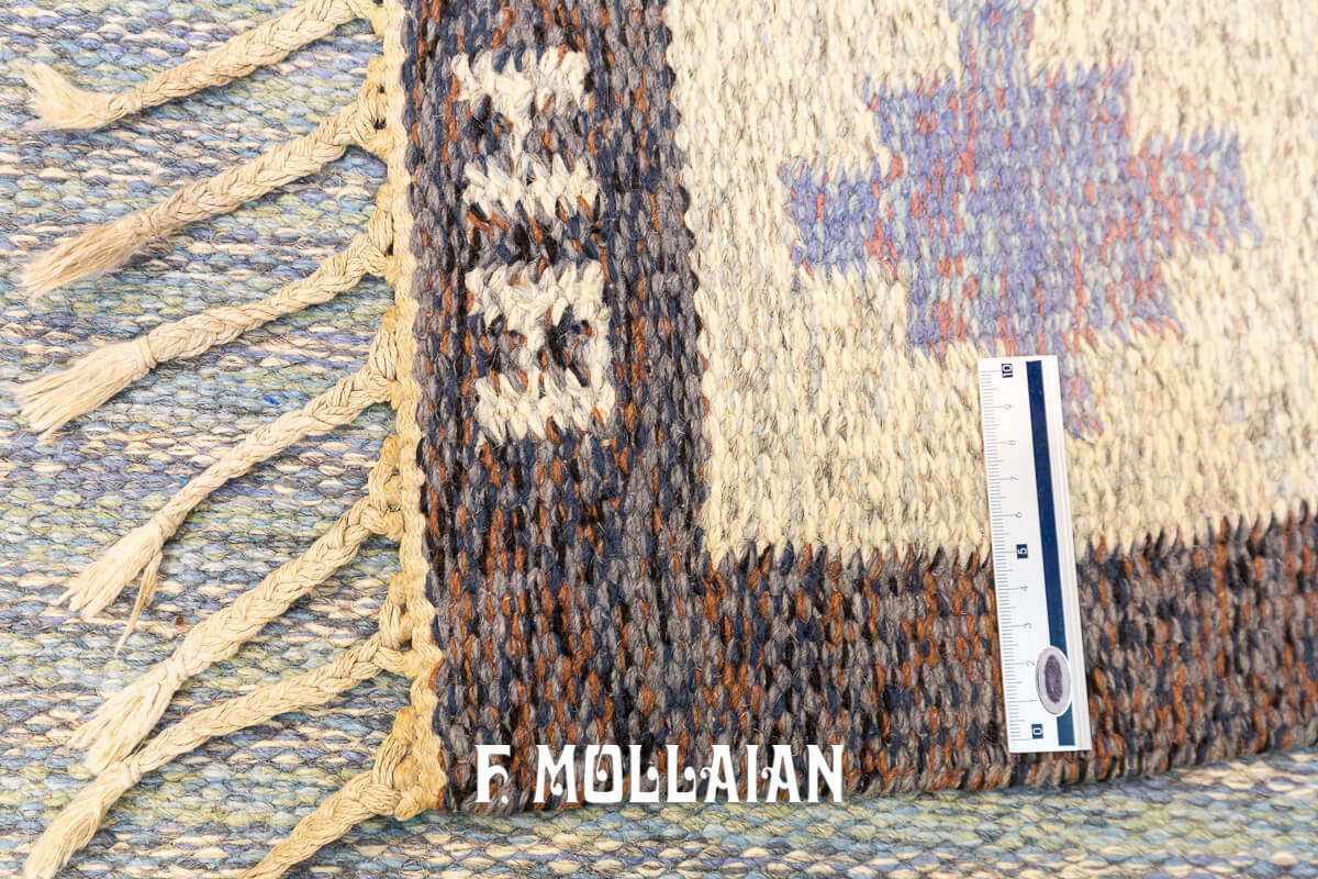 Rollakan Swedish Flat-weave Rug Pastel Colors n°:393586